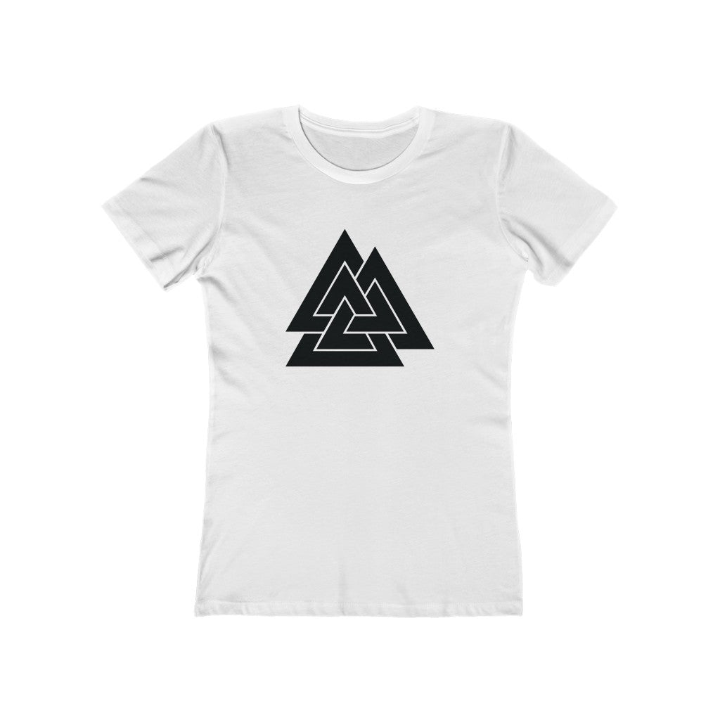 Valknut Women's Fit T-Shirt Solid White / S - Scandinavian Design Studio