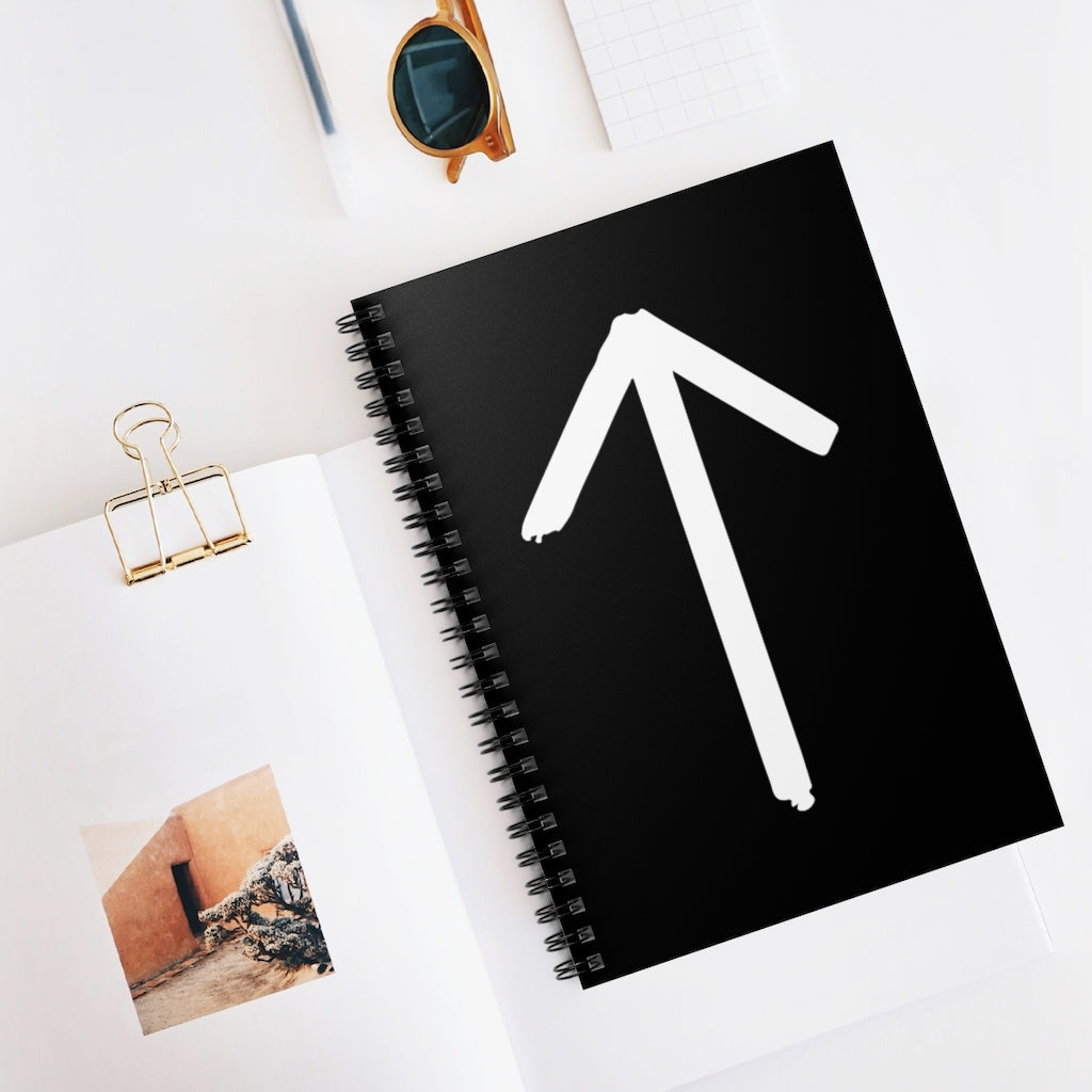 Tiwaz (Warrior) Viking Rune Spiral Notebook Scandinavian Design Studio