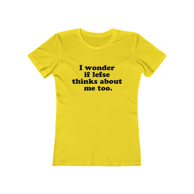 I Wonder If Lefse Thinks About Me Too Women's Fit T-Shirt Scandinavian Design Studio