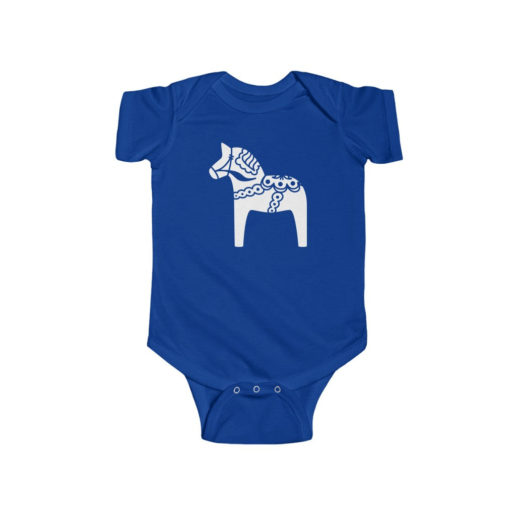Swedish Horse Baby Bodysuit Scandinavian Design Studio