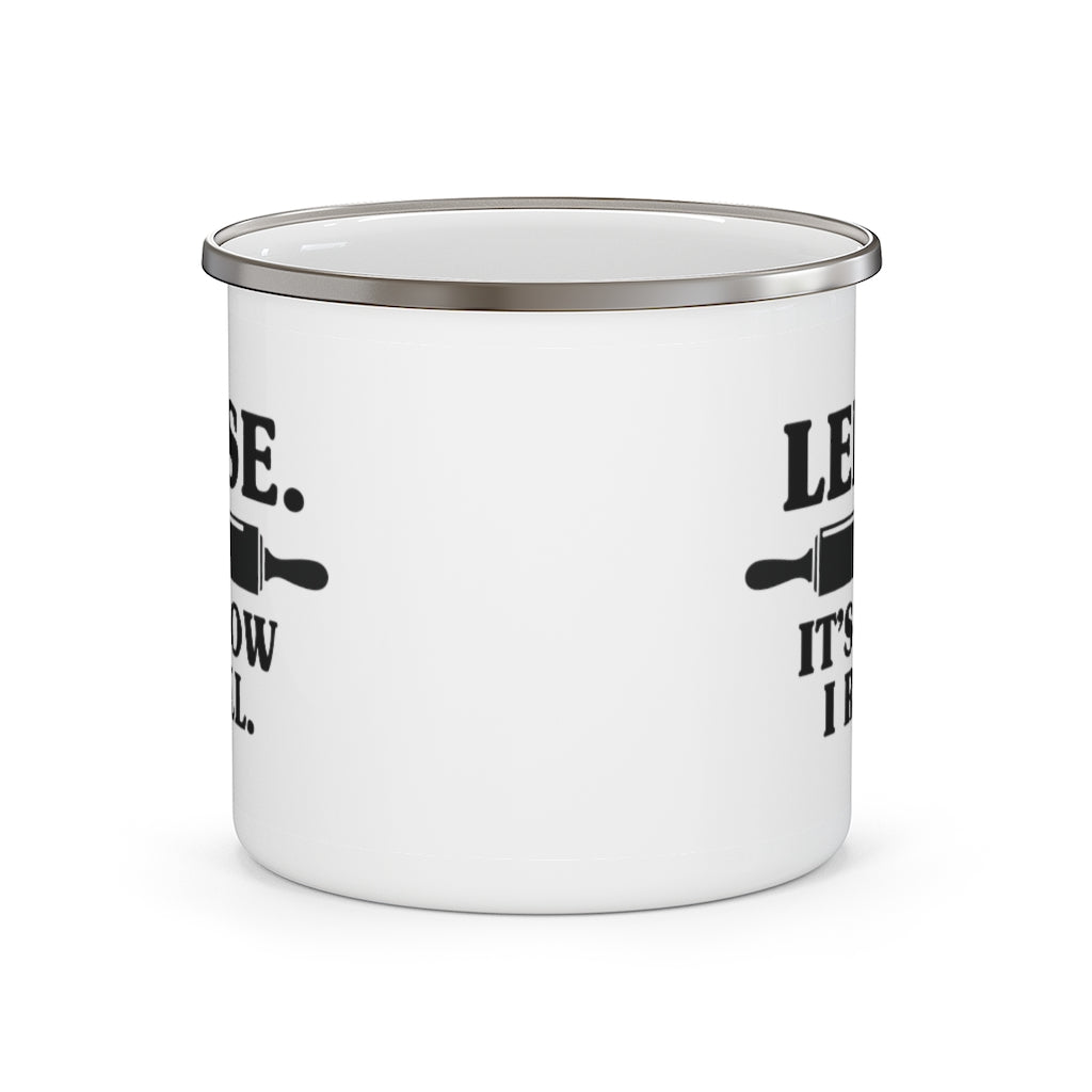 Lefse It's How I Roll Enamel Camping Mug Scandinavian Design Studio