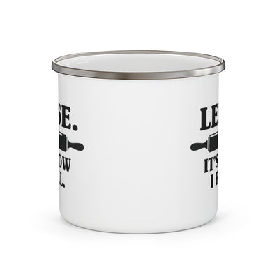 Lefse It's How I Roll Enamel Camping Mug Scandinavian Design Studio