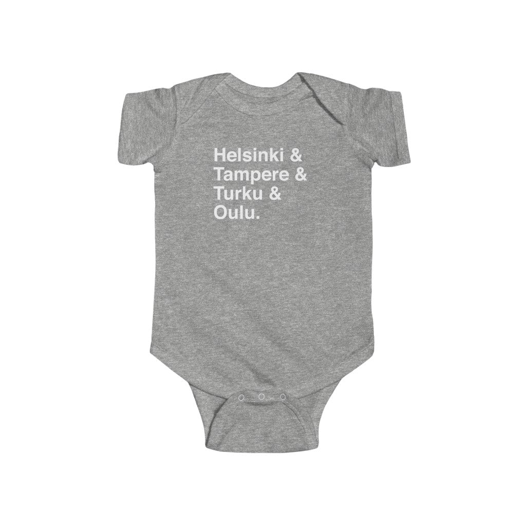 Cities Of Finland Baby Bodysuit Scandinavian Design Studio