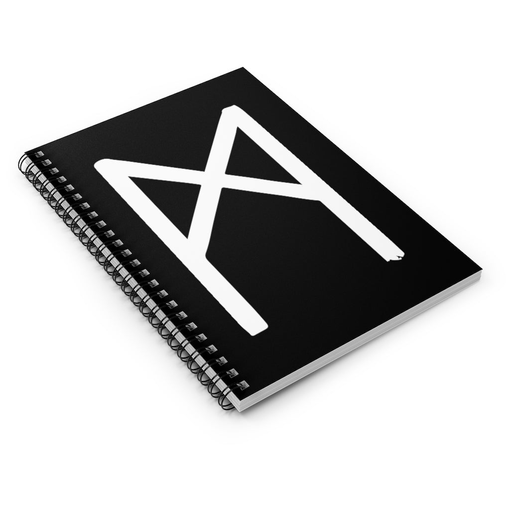 Mannaz (Mankind) Viking Rune Spiral Notebook Scandinavian Design Studio