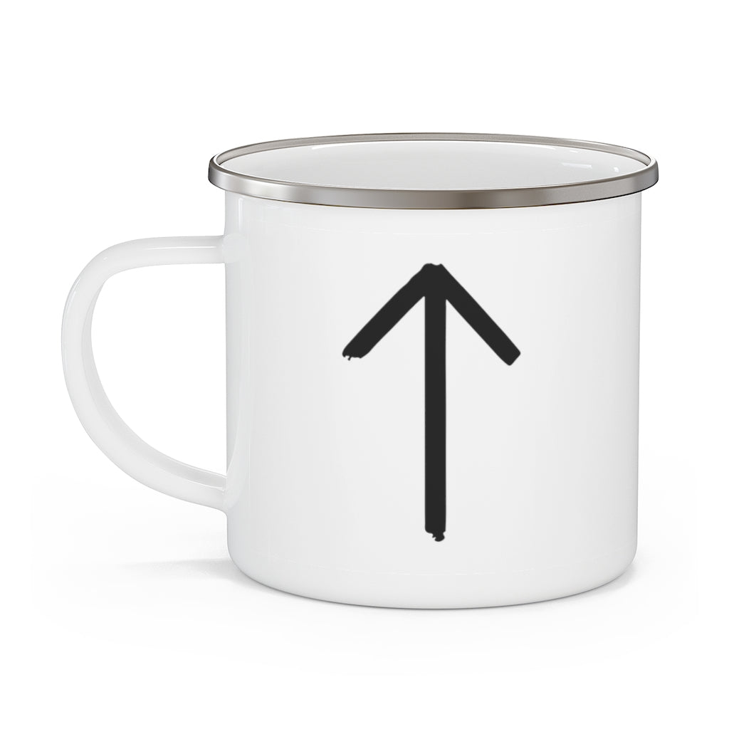 Tiwaz (Warrior) Viking Rune Enamel Camping Mug Scandinavian Design Studio