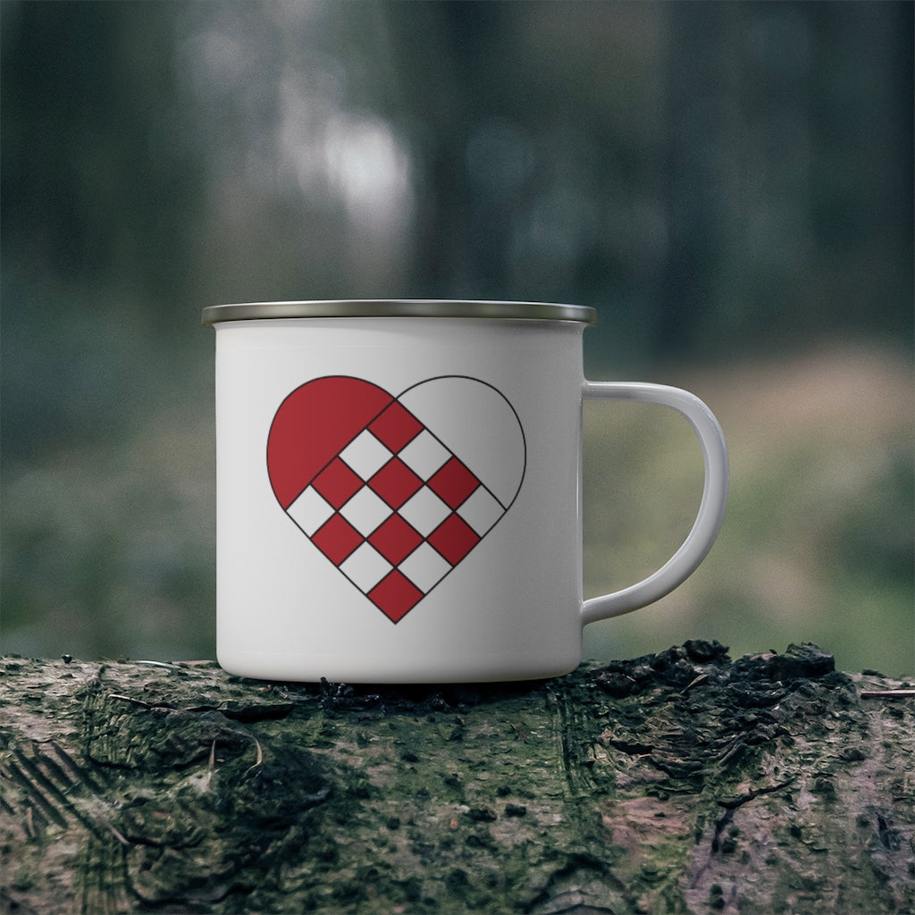 Jule Heart Enamel Camping Mug - Scandinavian Design Studio
