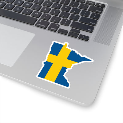Minnesota Swedish Flag Sticker Scandinavian Design Studio