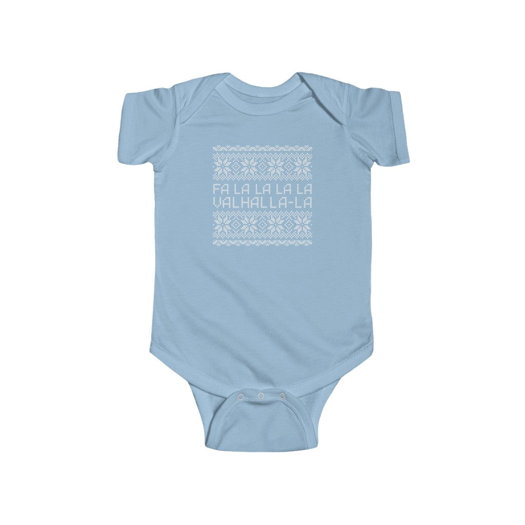Valhalla Ugly Sweater Baby Bodysuit Scandinavian Design Studio