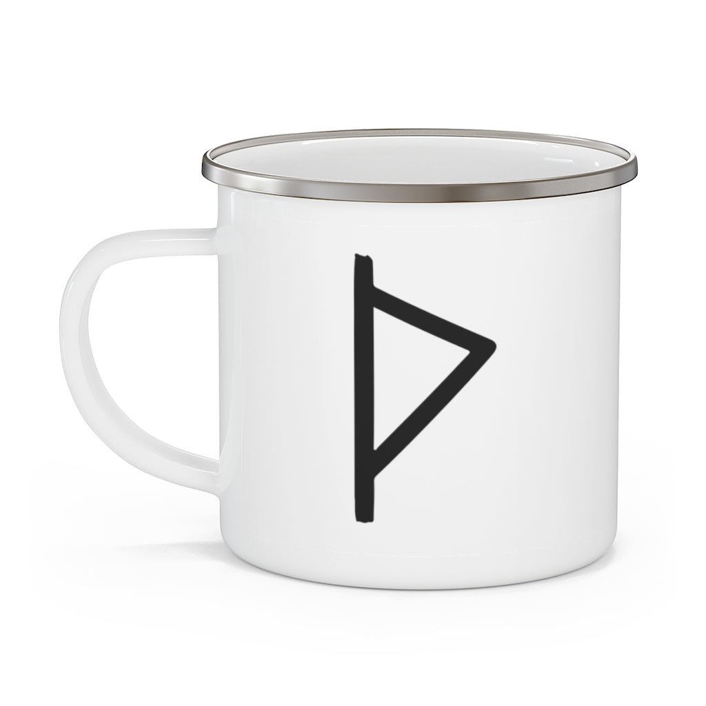 Thurisaz (Thor's Hammer) Viking Rune Enamel Camping Mug Scandinavian Design Studio