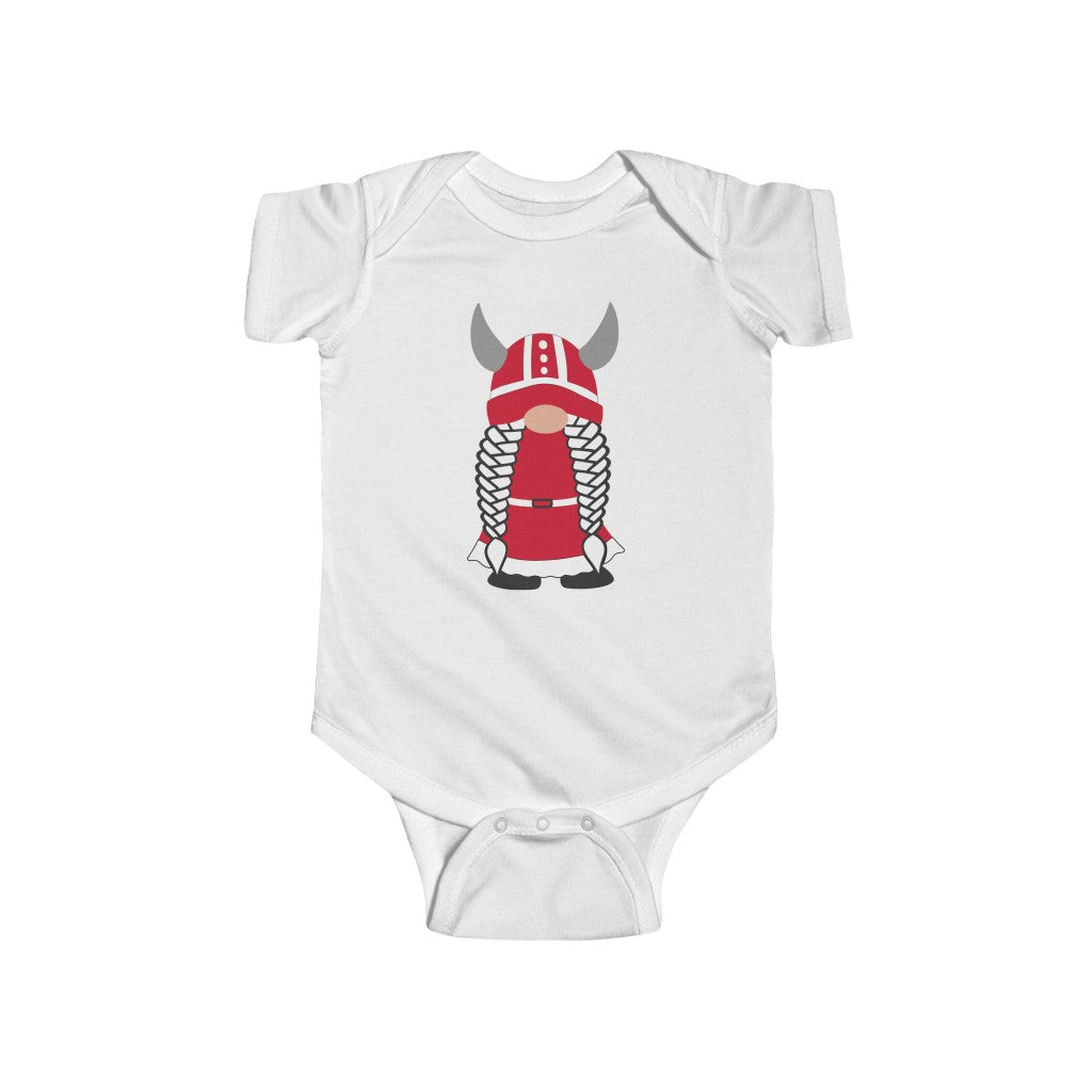 Danish Viking Girl Gnome Baby Bodysuit Scandinavian Design Studio