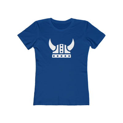 Viking Helmet Women's Fit T-Shirt Solid Royal / S - Scandinavian Design Studio
