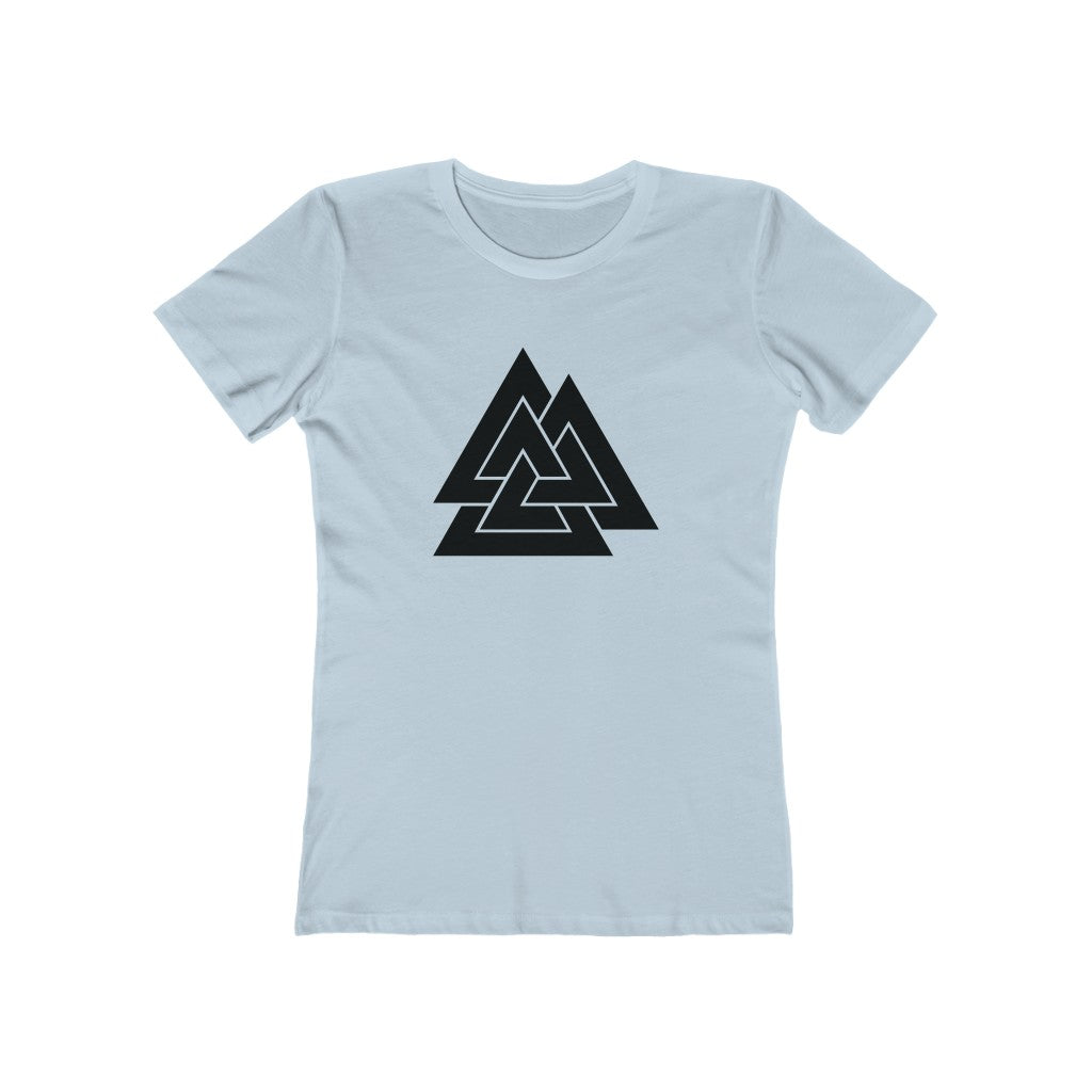 Valknut Women's Fit T-Shirt Solid Light Blue / S - Scandinavian Design Studio