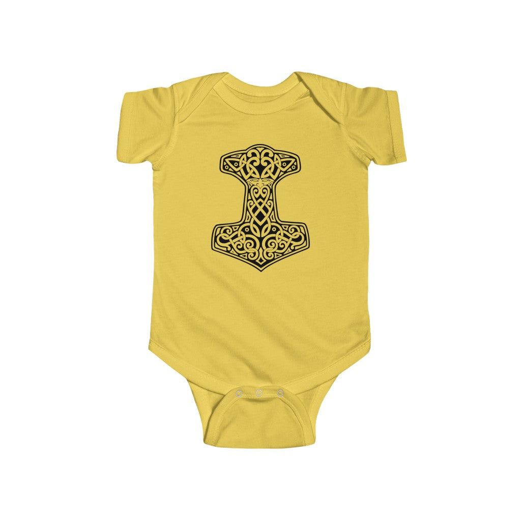 Thor's Hammer Mjolnir Baby Bodysuit Scandinavian Design Studio
