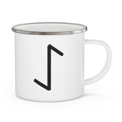 Eihwaz (Yew Tree) Viking Rune Enamel Camping Mug Scandinavian Design Studio