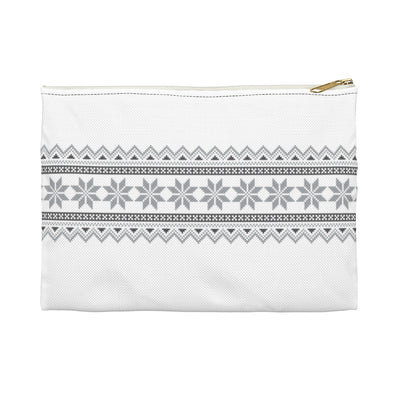 Gray Nordic Sweater Accessory Pouch Small / White - Scandinavian Design Studio