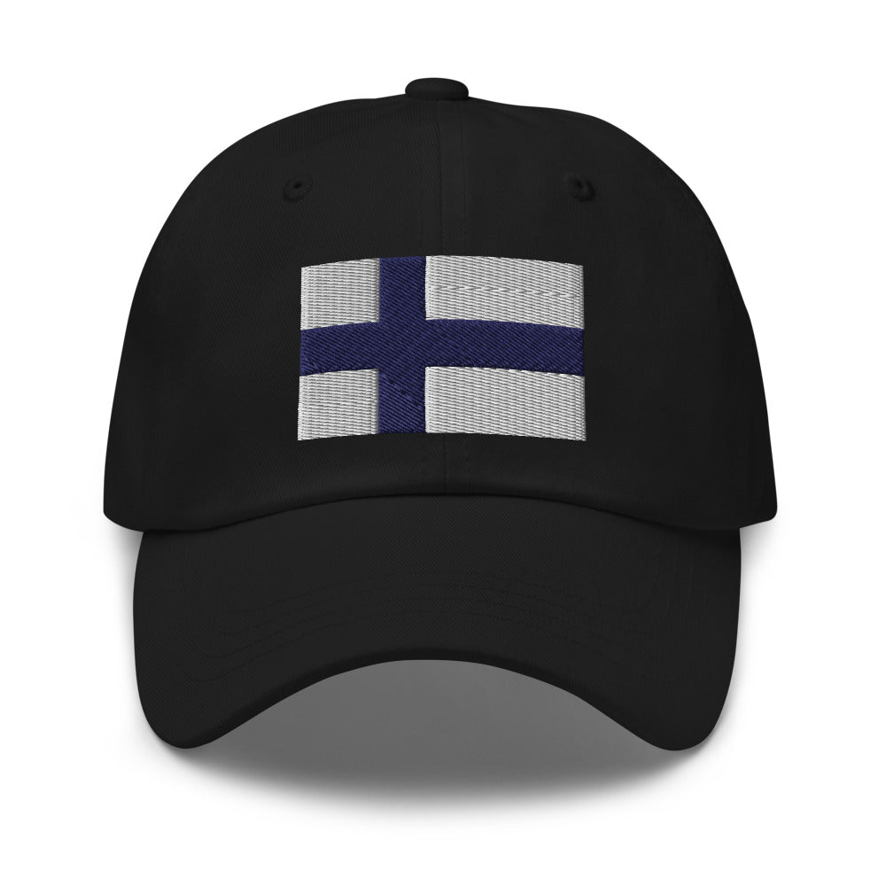 Finnish Flag Embroidered Hat Scandinavian Design Studio