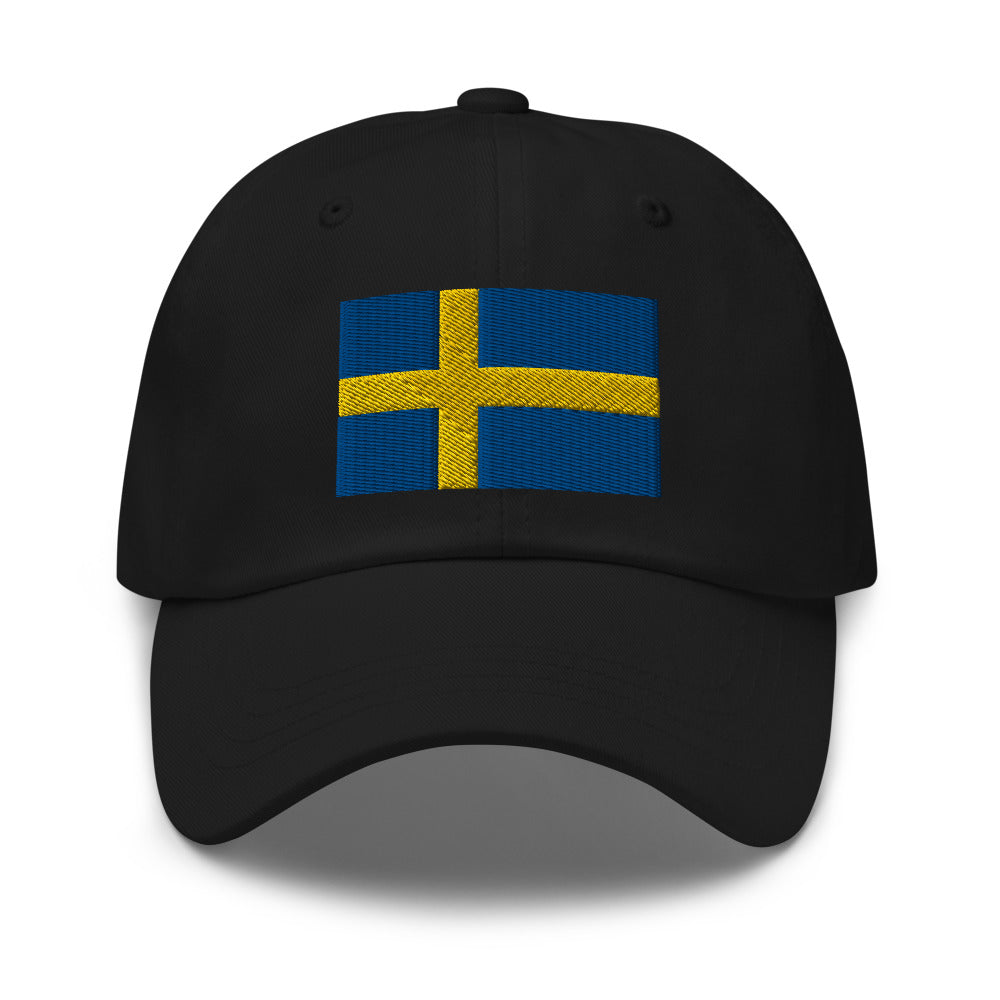 Swedish Flag Embroidered Hat Scandinavian Design Studio