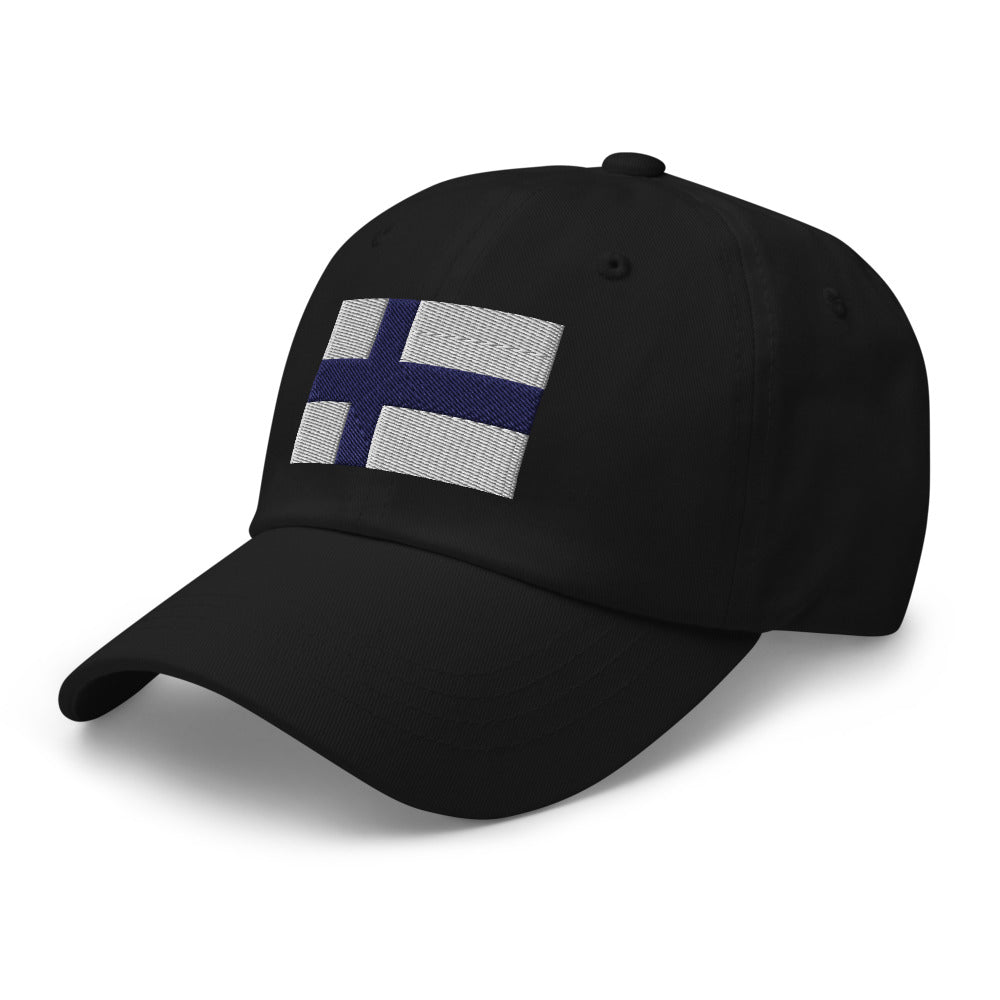 Finnish Flag Embroidered Hat Scandinavian Design Studio