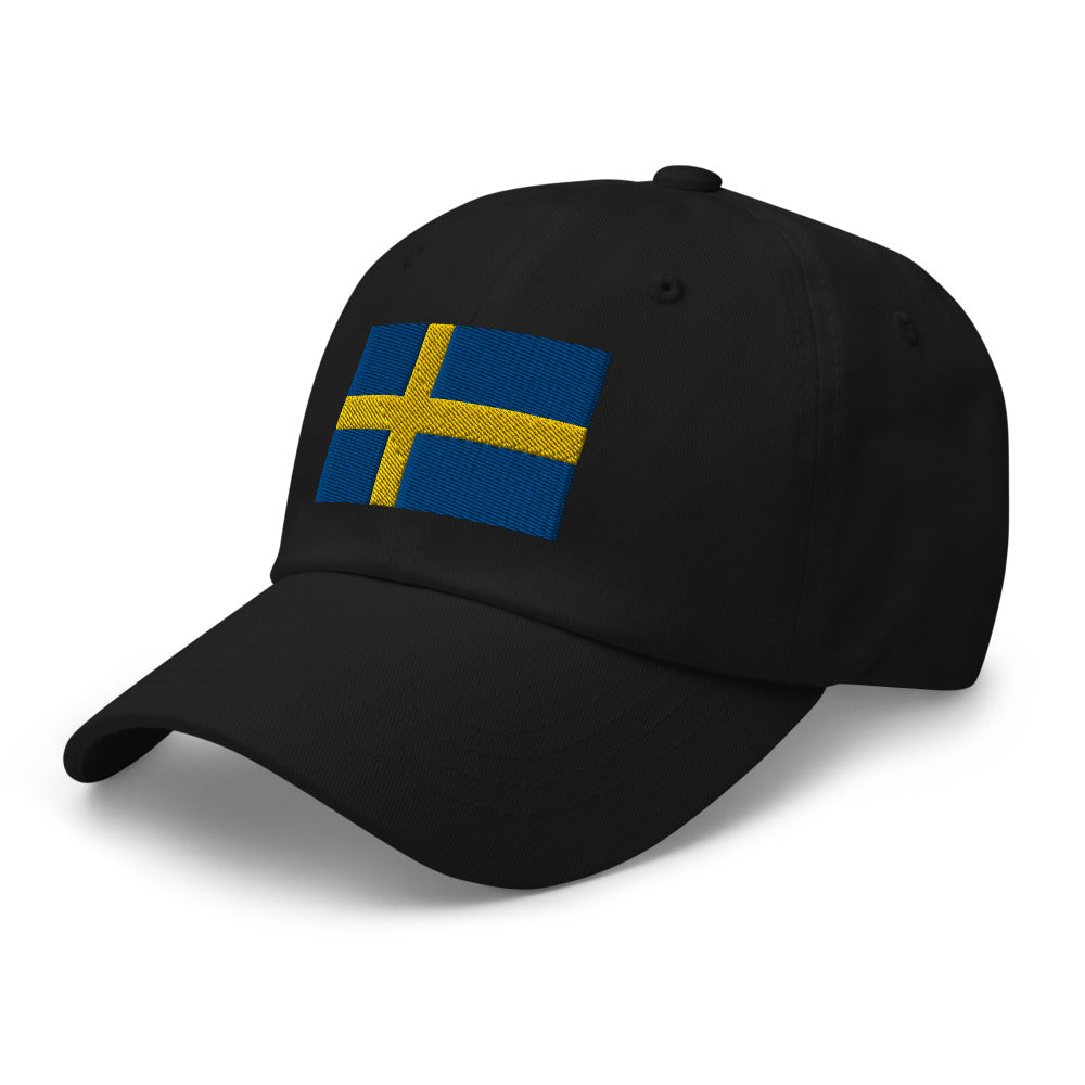 Swedish Flag Embroidered Hat Scandinavian Design Studio