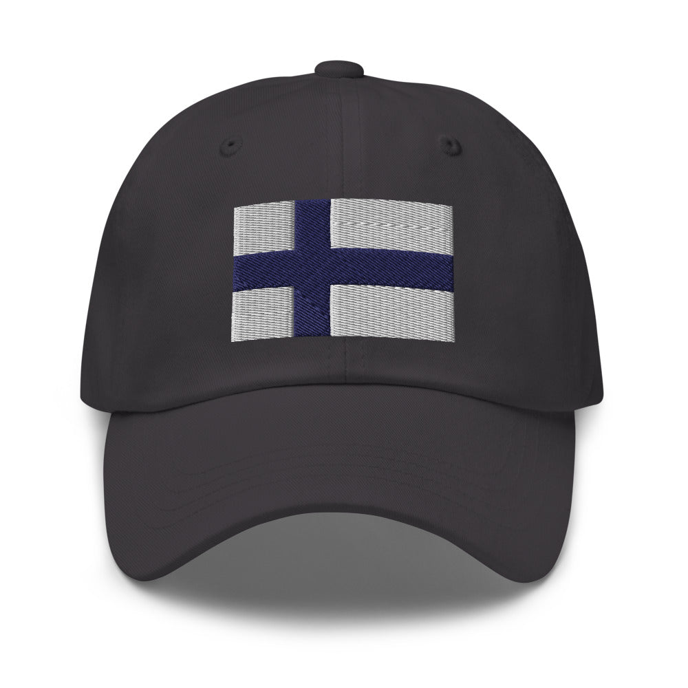 Finnish Flag Embroidered Hat Scandinavian Design Studio