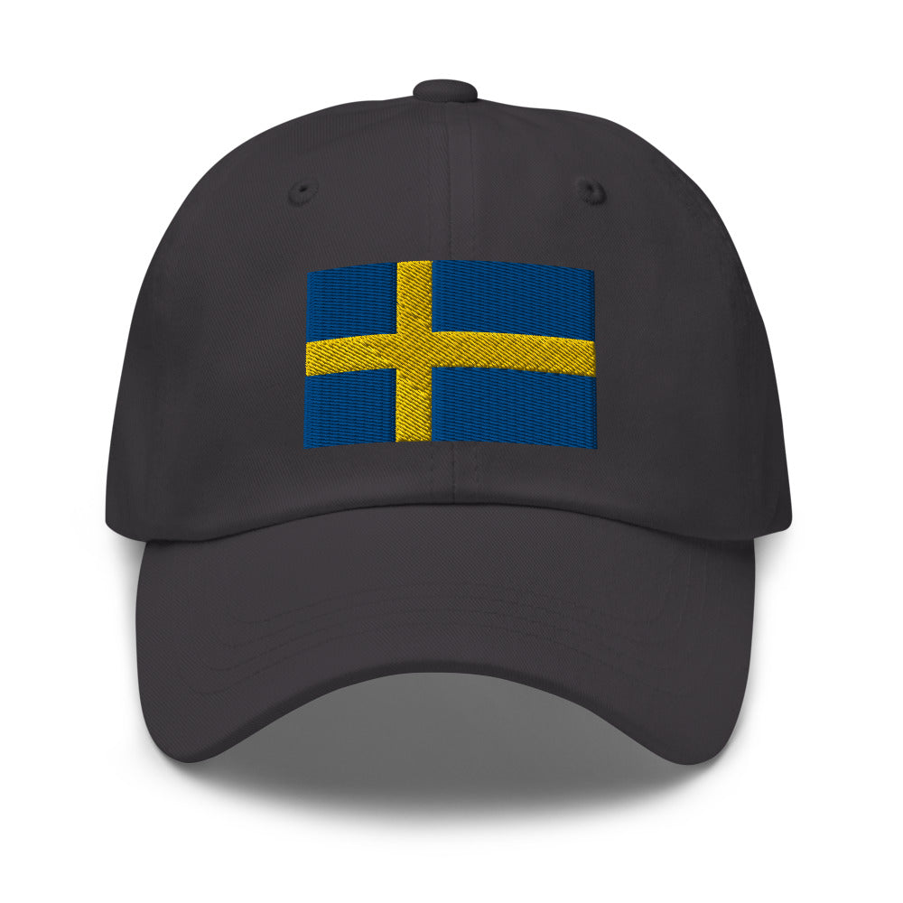 Swedish Flag Embroidered Hat Scandinavian Design Studio
