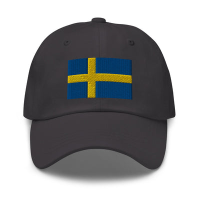 Swedish Flag Embroidered Hat Scandinavian Design Studio