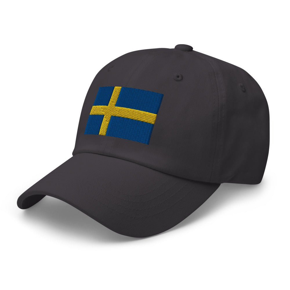 Swedish Flag Embroidered Hat Scandinavian Design Studio