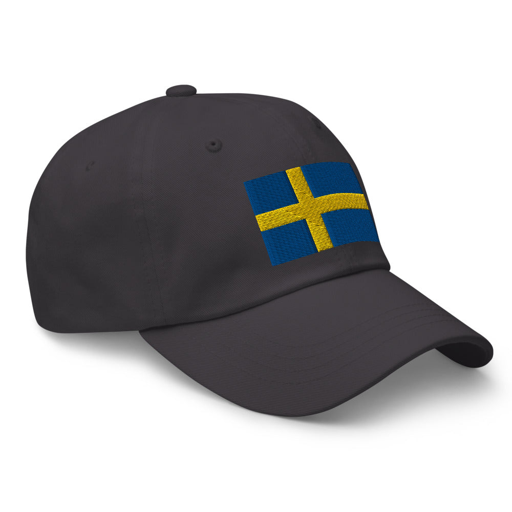 Swedish Flag Embroidered Hat Scandinavian Design Studio