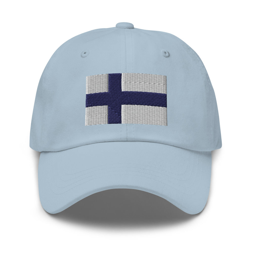 Finnish Flag Embroidered Hat Scandinavian Design Studio