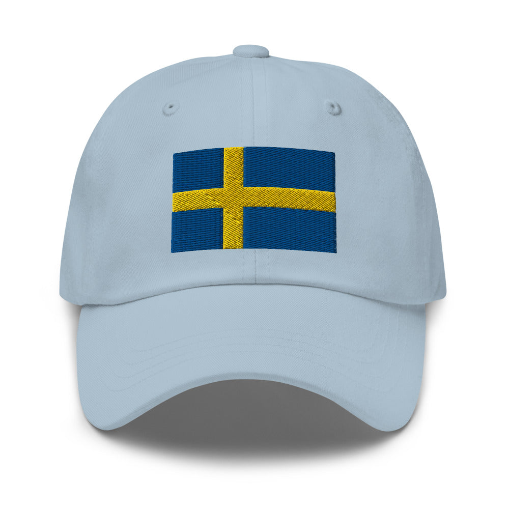 Swedish Flag Embroidered Hat Scandinavian Design Studio