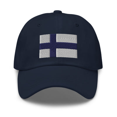 Finnish Flag Embroidered Hat Scandinavian Design Studio