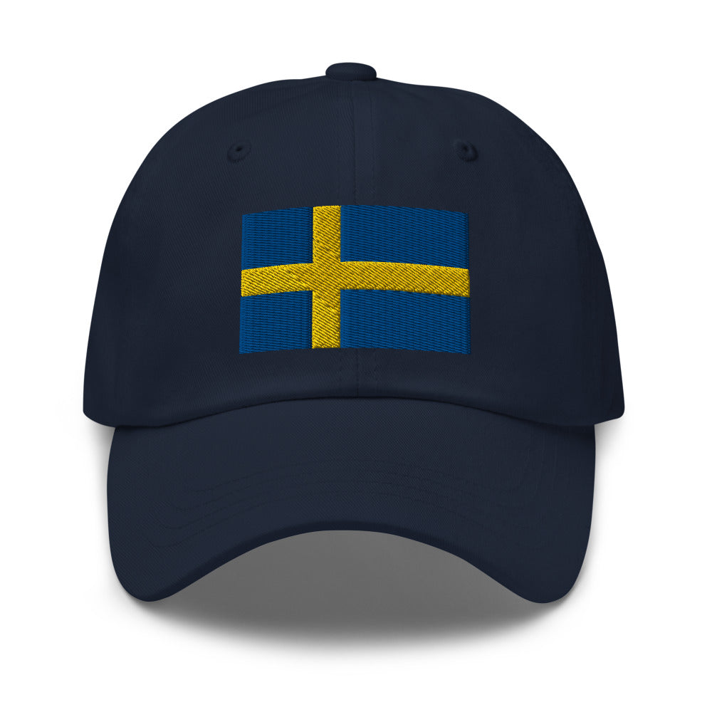 Swedish Flag Embroidered Hat Scandinavian Design Studio