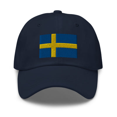 Swedish Flag Embroidered Hat Scandinavian Design Studio