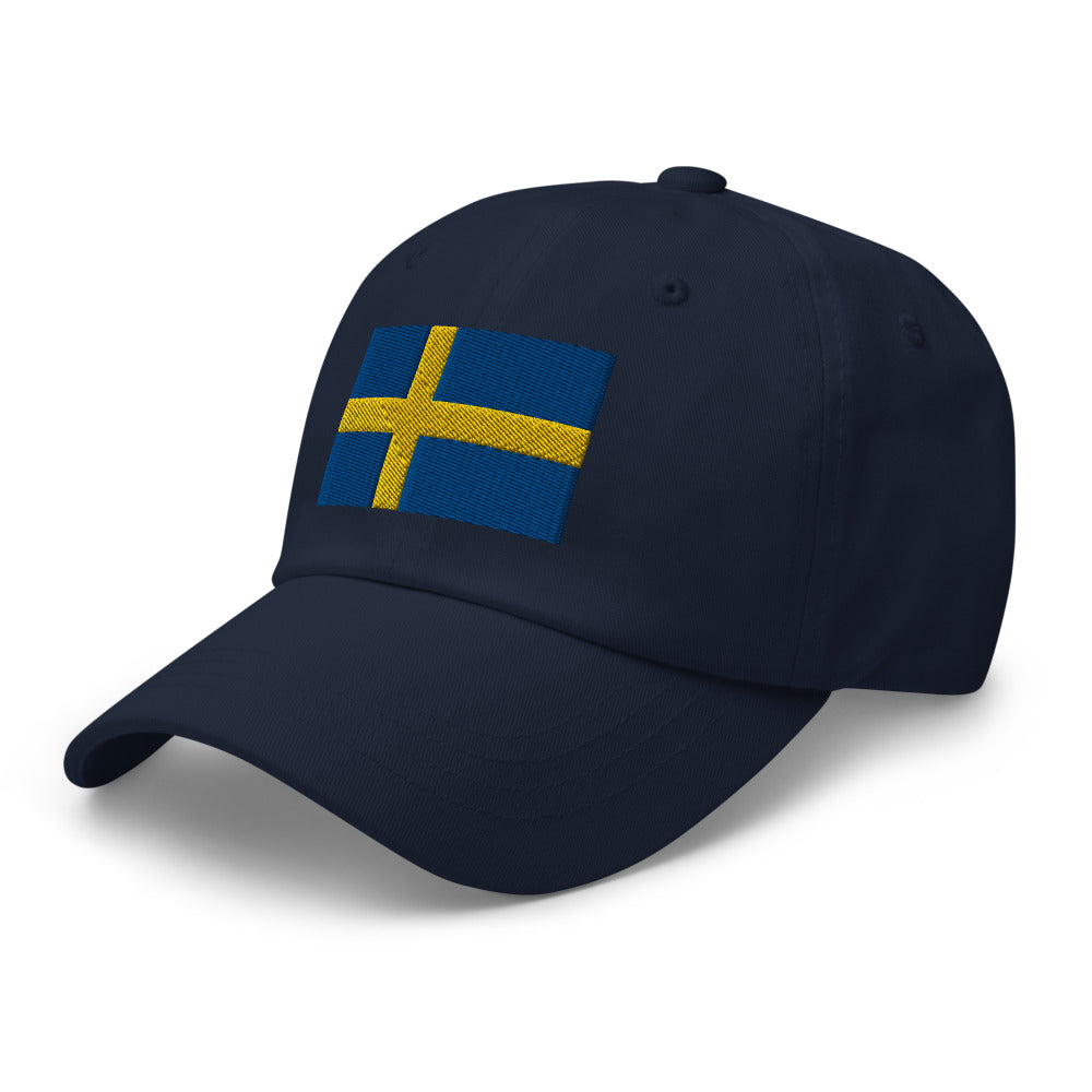 Swedish Flag Embroidered Hat Scandinavian Design Studio