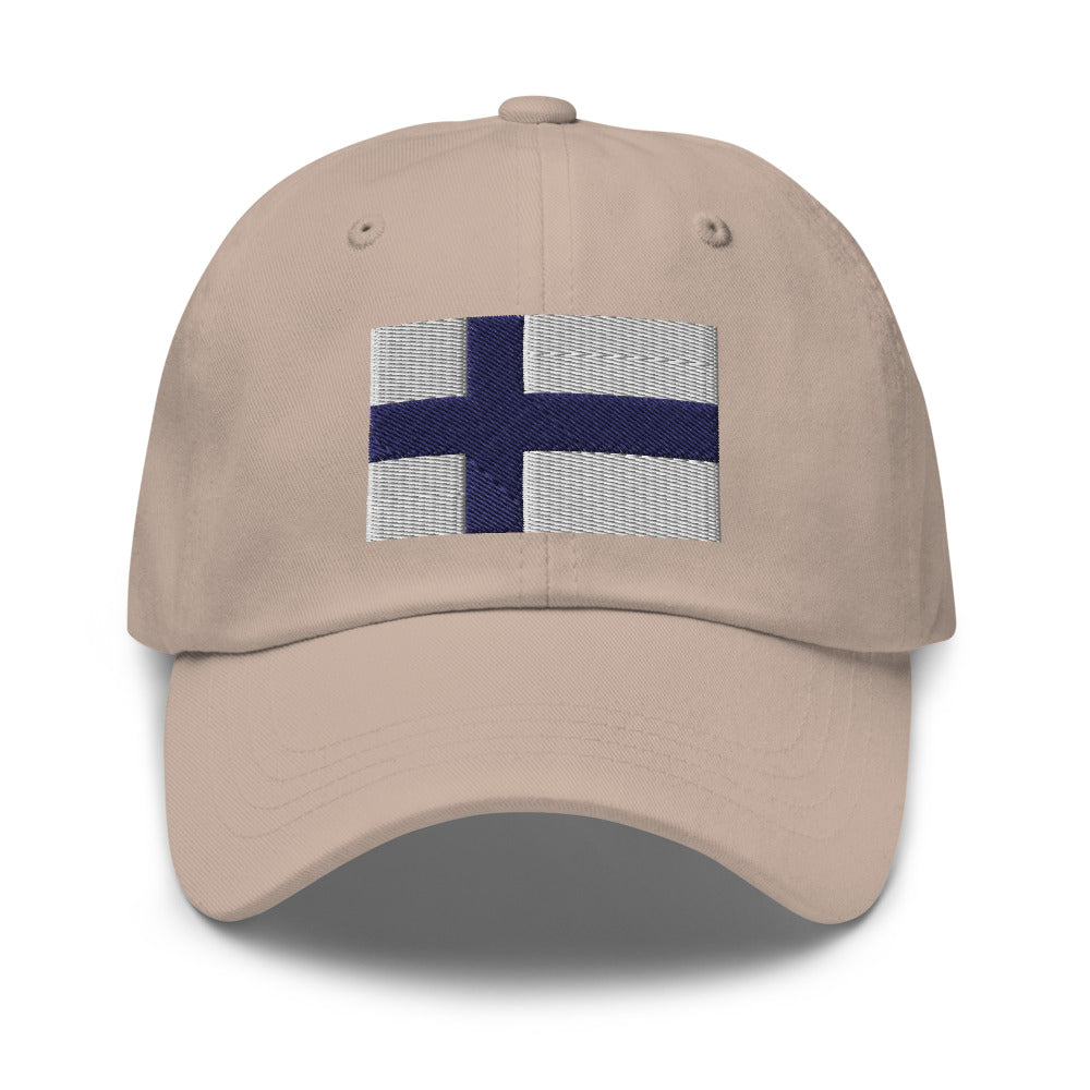 Finnish Flag Embroidered Hat Scandinavian Design Studio