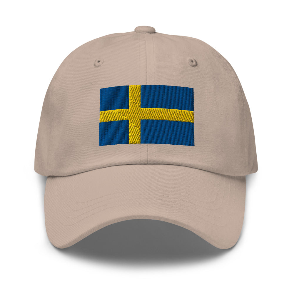 Swedish Flag Embroidered Hat Scandinavian Design Studio