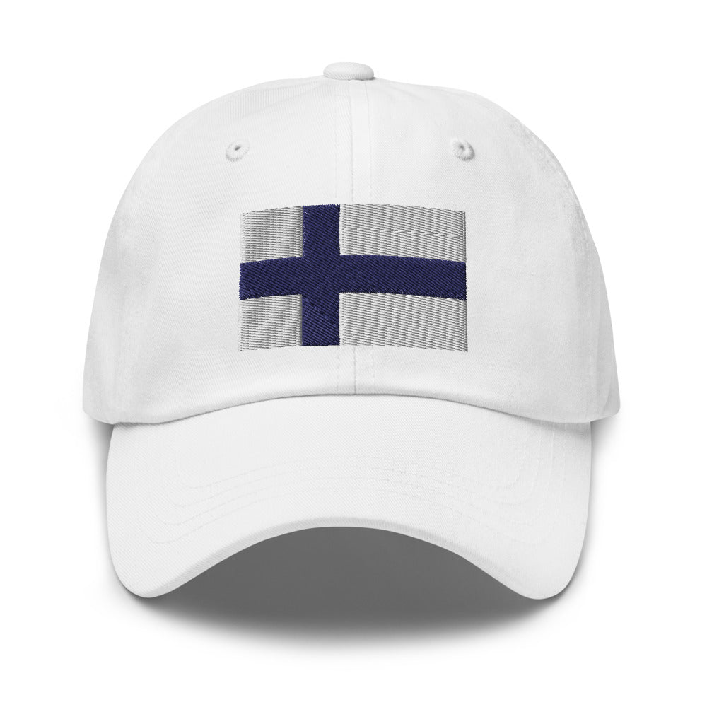 Finnish Flag Embroidered Hat Scandinavian Design Studio
