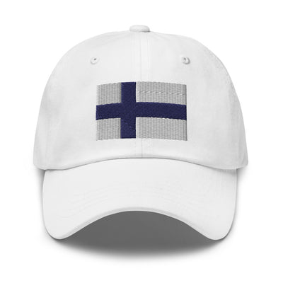Finnish Flag Embroidered Hat Scandinavian Design Studio