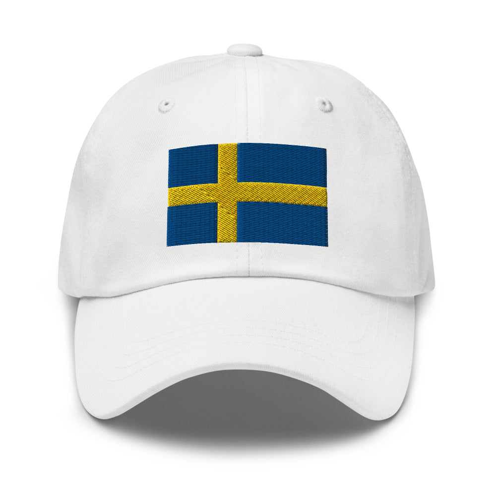 Swedish Flag Embroidered Hat Scandinavian Design Studio