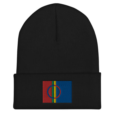 Sami Flag Embroidered Beanie Scandinavian Design Studio