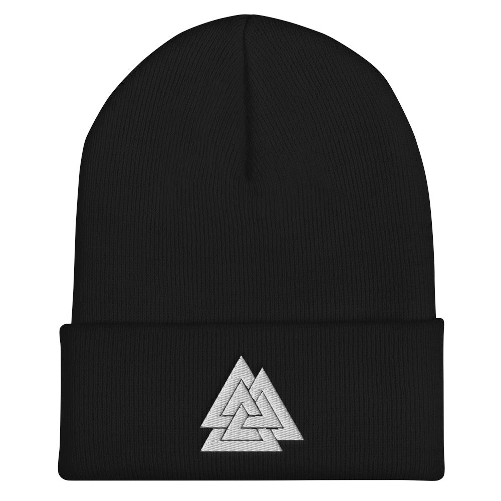 Valknut Embroidered Beanie Scandinavian Design Studio