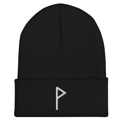 Wunjo (Joy) Viking Rune Embroidered Beanie Scandinavian Design Studio