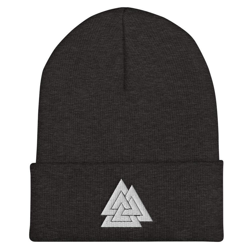 Valknut Embroidered Beanie Scandinavian Design Studio