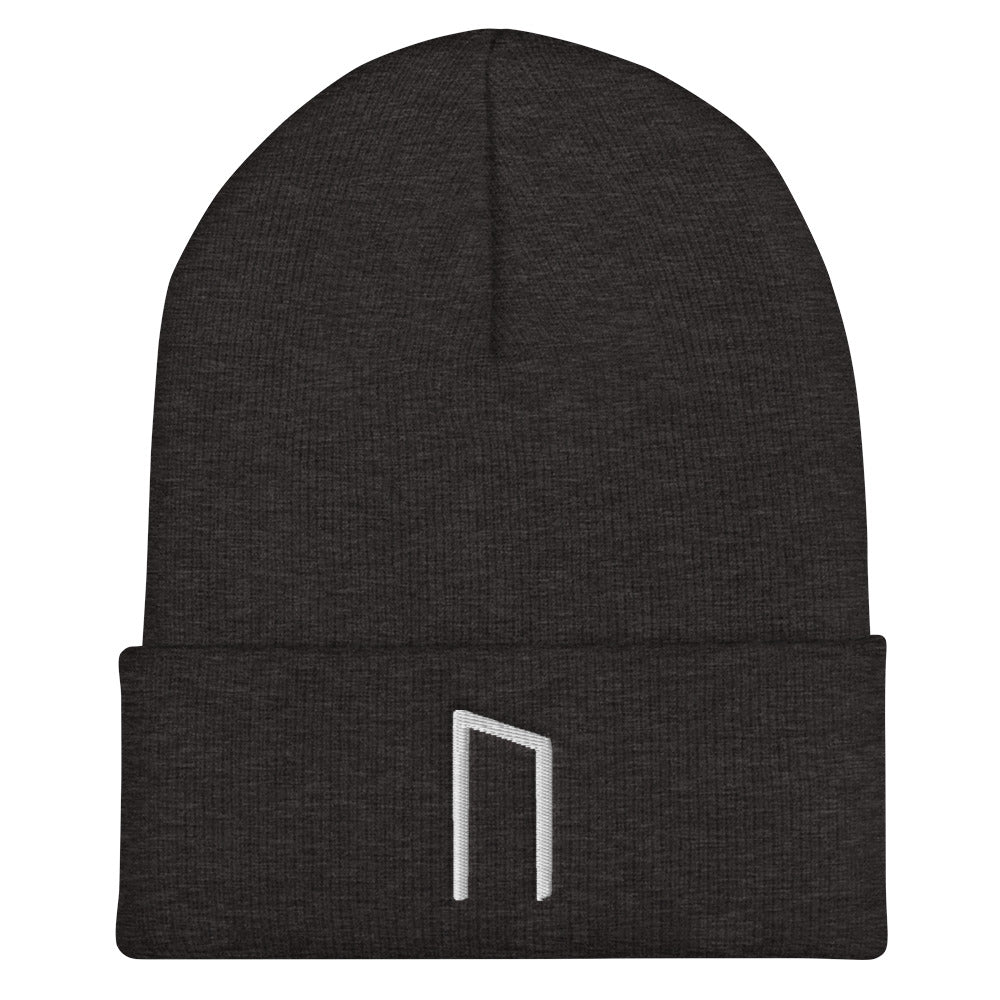 Uruz (Strength) Viking Rune Embroidered Beanie Scandinavian Design Studio
