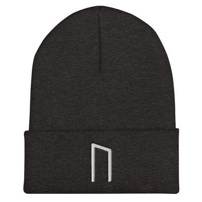 Uruz (Strength) Viking Rune Embroidered Beanie Scandinavian Design Studio