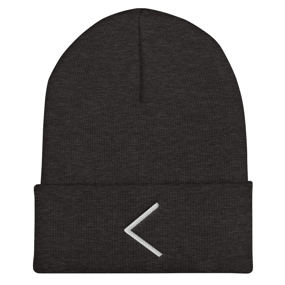 Kenaz (Light) Viking Rune Embroidered Beanie Scandinavian Design Studio
