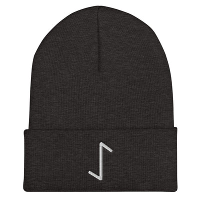 Eihwaz (Yew Tree) Viking Rune Embroidered Beanie Scandinavian Design Studio