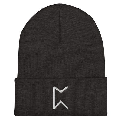 Perthro (Chance) Viking Rune Embroidered Beanie Scandinavian Design Studio