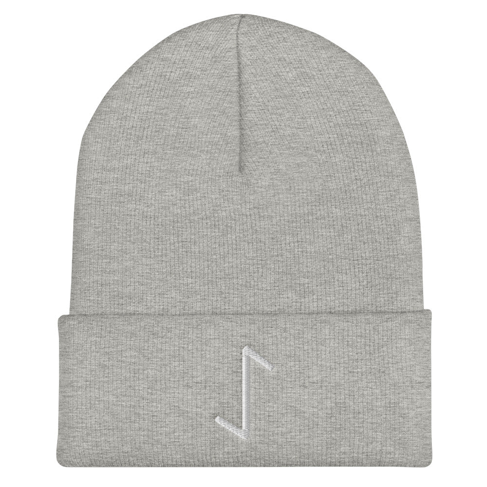 Eihwaz (Yew Tree) Viking Rune Embroidered Beanie Scandinavian Design Studio