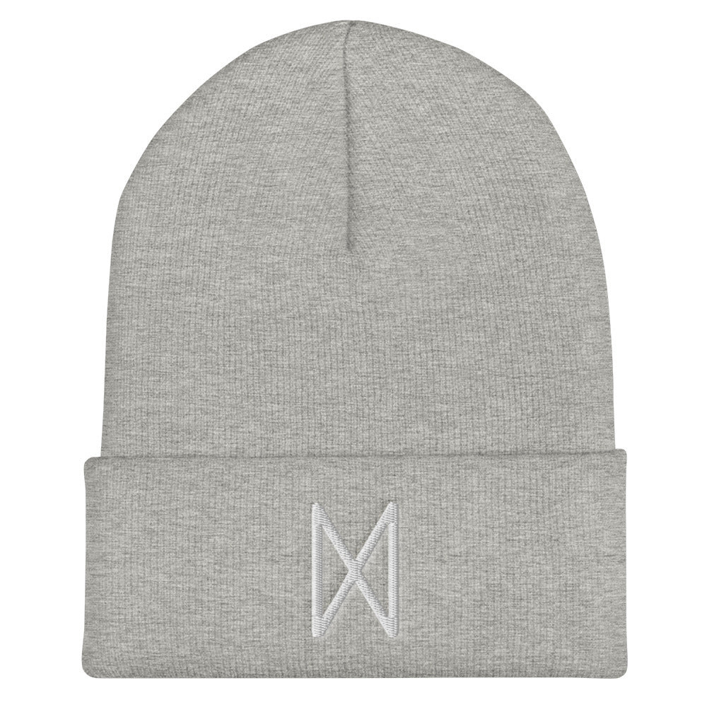 Dagaz (Day) Viking Rune Embroidered Beanie Scandinavian Design Studio
